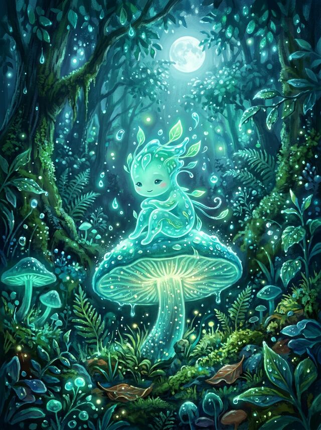 夜露の小精霊のカードアート